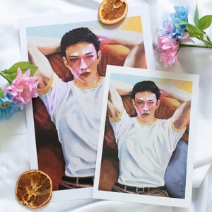 Stampa artistica/poster di Hyunjin Stray Kids, fan art, opaco A5 A4, K-Pop, regalo, STAY