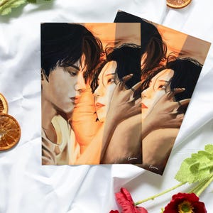 Lee Know and Han Stray Kids Art Print/Poster, Minsung, Fanart, Matte A5 A4, K-Pop, Gift, STAY