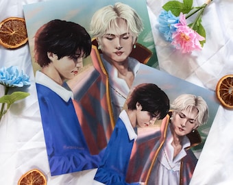 Minsung ”How’s Moving Castle” Lee Know och Han Stray Kids konsttryck, K-Pop
