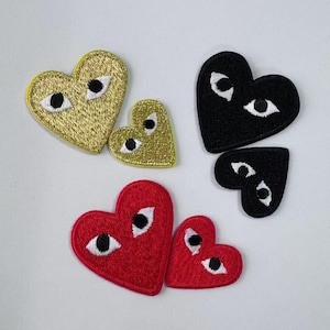 Cache-yeux coeur, patchs coeur, écusson pour tissu à repasser, personnalisez vos vestes, chapeaux, sacs d'école.