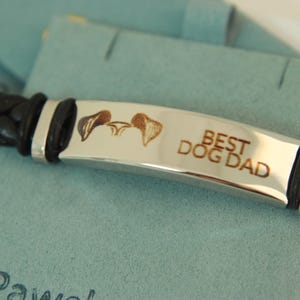 Custom bracelet, dog dad, pet lover, gifts for him