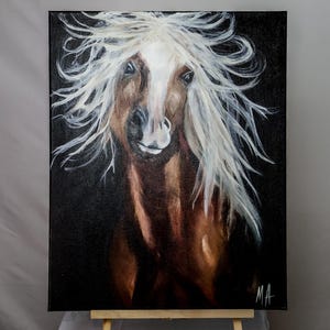 Smiling Horse Oil Painting on Canvas (40x50 cm)