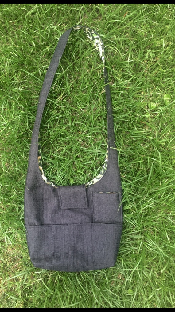 Items similar to Black Linen No Dig Sling on Etsy