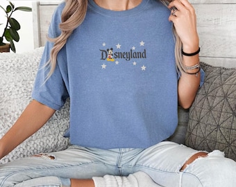 Embroidered Disneyland California T Shirt, Disneyland Est. 1955 Shirt, Disneyworld Shirt, Mickey And Friends Shirt, Disney Family Shirt