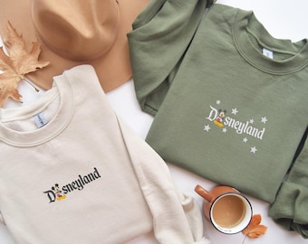 Embroidered Disneyland California Sweatshirt, Disneyland Est. 1955 Sweatshirt, Disneyworld Sweatshirt, Mickey And Friends Sweatshirt