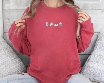 Embroidered Panda Kids Sweatshirt, Panda Lover Sweatshirt, Panda Kids Sweatshirt, Panda Sweatshirt, Funny Animal Sweatshirt, Panda Sweater