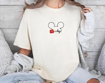 Embroidered Mickey Mouse Shirt, Mickey Shirt, Disney Vacation Shirt, Disneyland Mickey Shirt, Magic Kingdom Shirt, Classic Mickey Tee