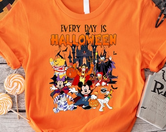 Every Day is Halloween Disney Shirt, Mickey and Friends Halloween Party Shirt, Kids Not Scary Shirt, Disney Spooky Shirt, Fall Season Shirt
