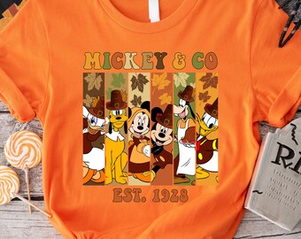 Mickey and Co Fall Shirt, Disney Thanksgiving Shirt, Disneyland Cozy Fall Shirt, Kids Halloween Shirt, Familt Thanksgiving Tee, Disney Trip