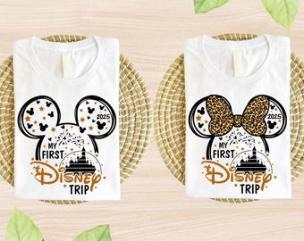 My First Disney Trip Shirt, Disneyland Safari Matching Tee, Couple Animal Kingdom Shirt, Mickey Ears & Minnie Bow Shirt Family Disney Shirts
