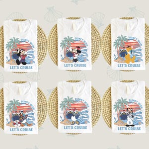 Disney Let's Cruise Shirt, Matching Mickey and Friends Cruise Shirt, Vintage Mickey Cruise Shirt, Disney Family Vacay Tee, Kids Minnie Shirt