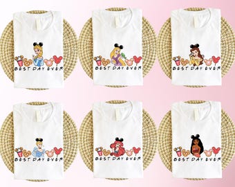 Disney Matching Princess Shirt, Disneyland Best Day Ever Shirt, Disney Princess Snack Shirt, Ariel Elsa Belle Tiana Moana Shirt, Girls Shirt