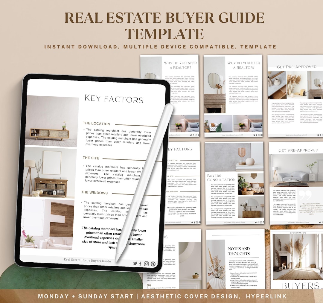 Real Estate Buyer Guide Template, Editable Canva Realtor Handbook, Home ...