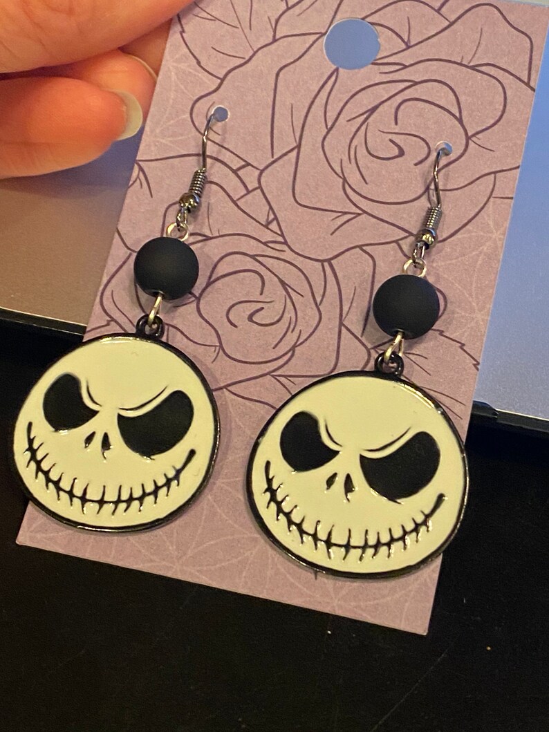 Nightmare Before Christmas earrings Jack Skellington creepy Etsy