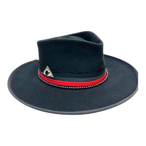 Hat Venture Cowboy Hat, Black with Red Trim