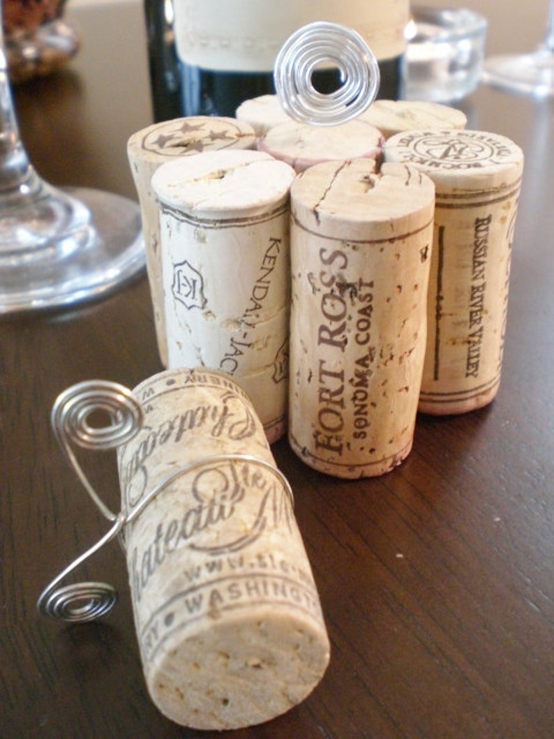Simple Wine Corks As Place Card Holders for Simple Design