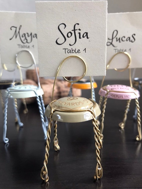 Champagne Chair Place Card Holders Set Of 10