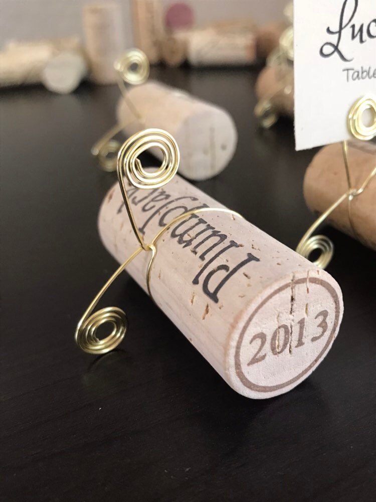 Wine Cork Place Card Holders Set of 10 Etsy