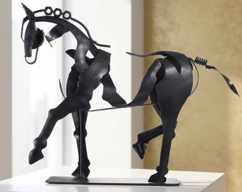 クライズデール馬、馬の彫刻、ワイヤー馬、ワイヤーアート、馬好きへの
