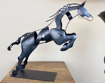 クライズデール馬、馬の彫刻、ワイヤー馬、ワイヤーアート、馬好きへの