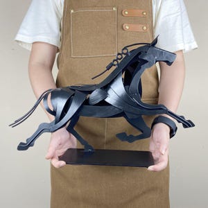 Handmade & Hand-painted Metal Horse Sculpture: Rustic Iron Art, Home Decor
