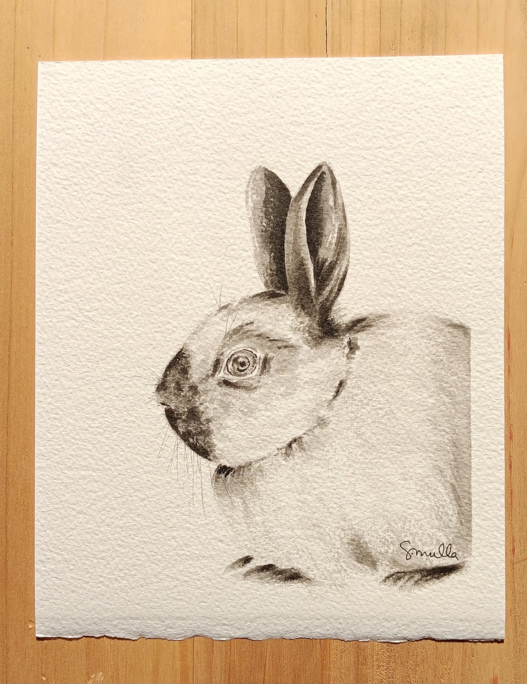 Rabbit Painting, Nursery Wall Art, Rabbit Art, Nursery Wall Decor, Pet Lover Gift, Animal Lover