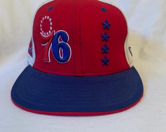 Rare Vintage Philadelphia 76ers Fitted Cap – Retro New Era Hardwood Classics Hat – 90s Style NBA Collector’s Hat size 7 1/2