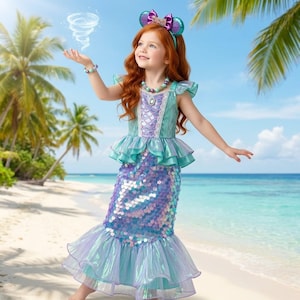 etsy little mermaid dress Ariel Disney Little Mermaid Blue Dress