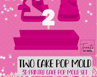 3D Printed Two Cake Pop Mold Set with Cutter & Plunger