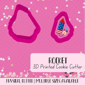 3D Printed Rocket Cookie Cutter | Sharp Edge | Comfortable Grip | Multiple Sizes
