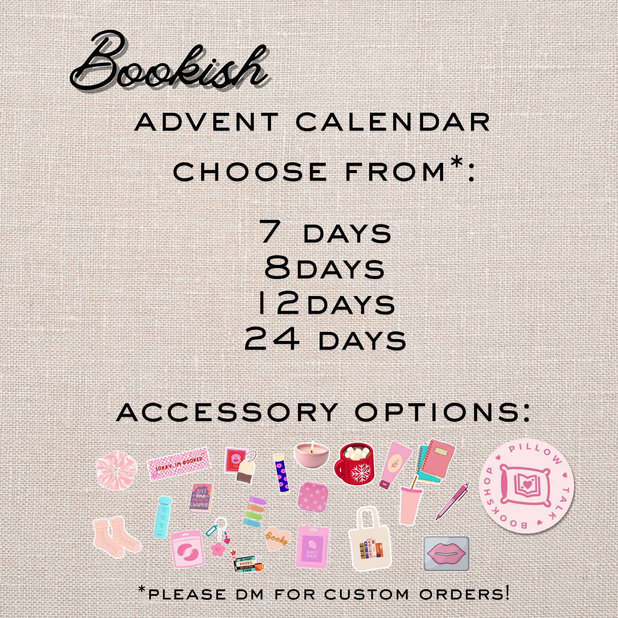 Blind Date Bookish Advent Calendar: Choose Days, Genre, Accessories, and more!