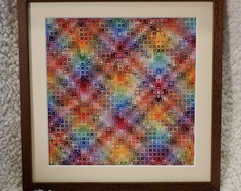 Opzettelijk chaotische argyle *Kruissteekpatroon voor bonte draden*