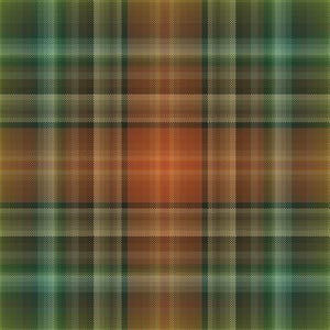 May include: A digitally rendered plaid pattern in shades of green, brown, and orange. The design features a grid of intersecting lines, creating a classic tartan effect. The color palette transitions from green to orange, with a central focus of orange.