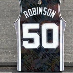 San Antonio Spurs Jersey Keychains 3D Printed David Robinson