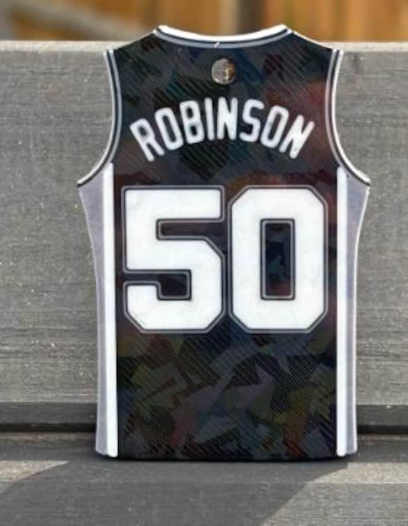 San Antonio Spurs Jersey Keychains 3D Printed David Robinson