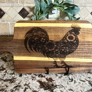 Floral Chicken Cutting Board