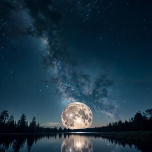 Mond im Sternenhimmel