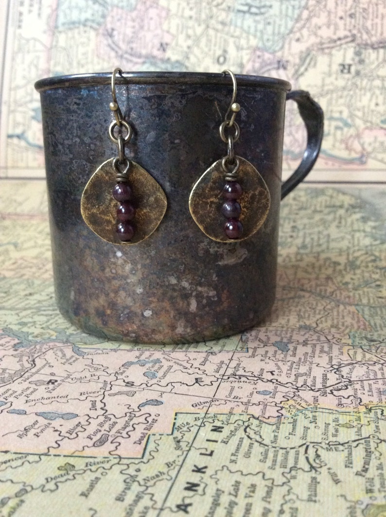 garnet /& brass katahdin earrings sun