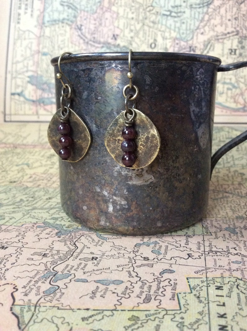 garnet /& brass katahdin earrings sun