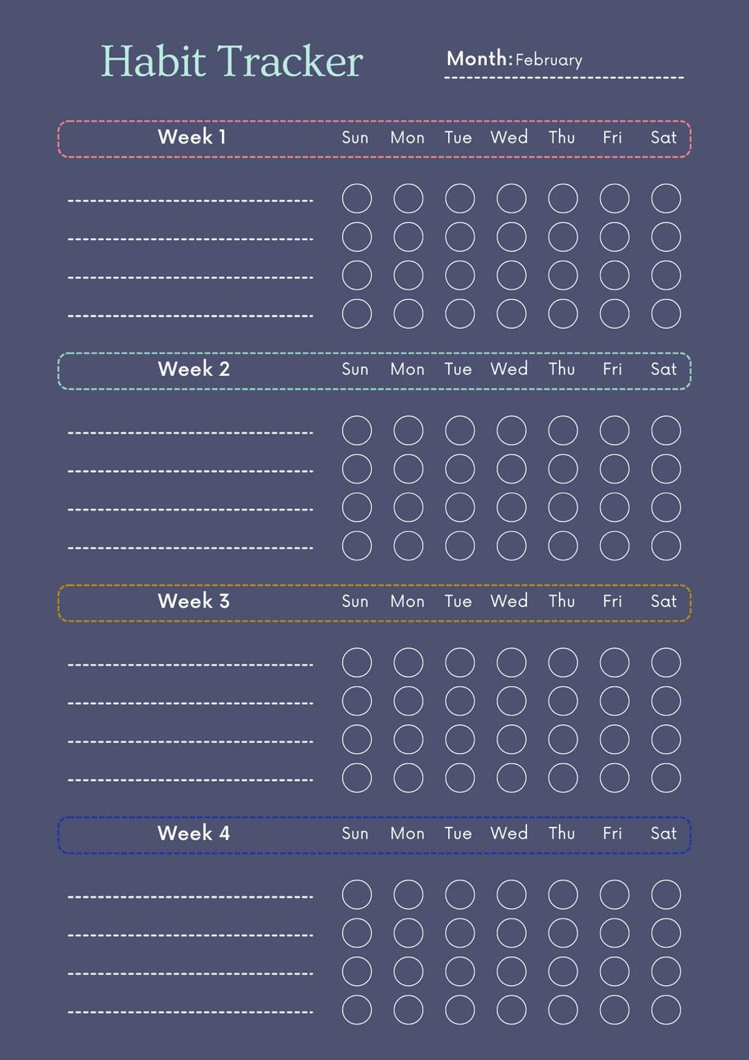 Work Tracker Bad Bad Habit Tracker - Etsy