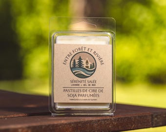 Pastilles de cire de soja Sérénité Salée | Fondants parfumés en cire de soja | Pastilles naturelles | Parfum maison | Fait main au Québec