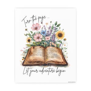 Fantazyjne plakaty z papieru fotograficznego o tematyce natury - „Let Your Adventure Begin”, wystrój domu, prezent dla miłośników książek, sztuka ścienna, przytulne życie