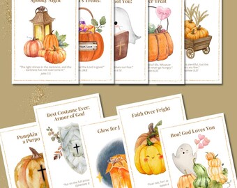 Tarjetas cristianas de regalo: Versículos bíblicos de otoño para niños