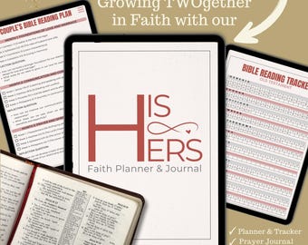 Diario devocional para parejas / Planificador cristiano para el matrimonio, la oración y el estudio bíblico