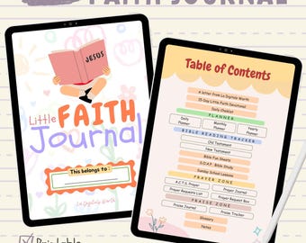 Kids Christian Planner Prayer Journal Daily Devotional Bible Study (Digital Download A4 Size)