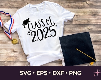Class of 2025 SVG, Graduation SVG, Grad Cap SVG