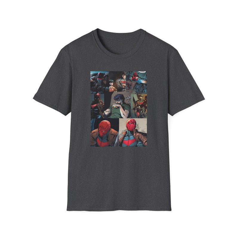 Red Hood/Jason Todd Retro Collage Unisex T-Shirt, DC Comics Fans Gift, Superhero Shirt, Geek Apparel, Comic Book Clothing, Retro Graphic Tee image 6