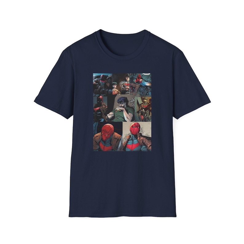 Red Hood/Jason Todd Retro Collage Unisex T-Shirt, DC Comics Fans Gift, Superhero Shirt, Geek Apparel, Comic Book Clothing, Retro Graphic Tee image 8