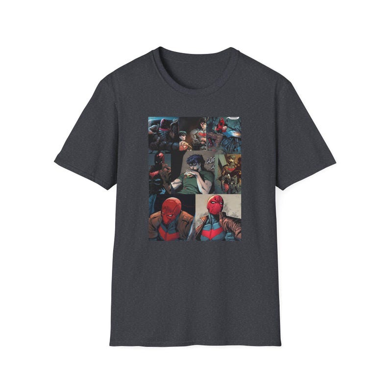Red Hood/Jason Todd Retro Collage Unisex T-Shirt, DC Comics Fans Gift, Superhero Shirt, Geek Apparel, Comic Book Clothing, Retro Graphic Tee image 7
