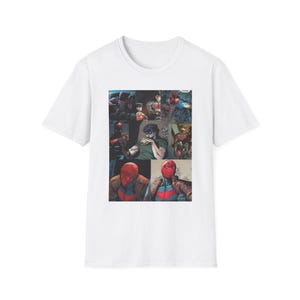 Red Hood/Jason Todd Retro Collage Unisex T-Shirt, DC Comics Fans Gift, Superhero Shirt, Geek Apparel, Comic Book Clothing, Retro Graphic Tee image 2